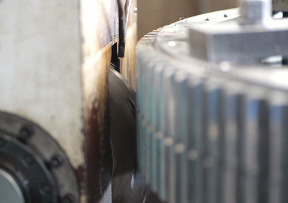 Slewing ring gear processing