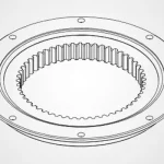 ZZ-RK6-16N1Z Internal gear flange type slewing bearing